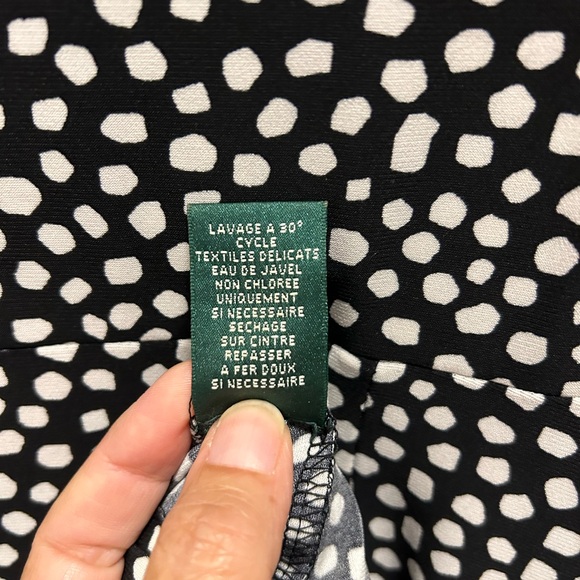 LAUREN Ralph Lauren Sleeveless DRESS SZ 6 Polka Dots V Neckline Office Siren - Picture 8 of 9